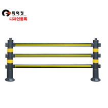 차선분리대-두줄3단바형(독립형)/ 봉2+바3(2줄바3) H1000xL2000