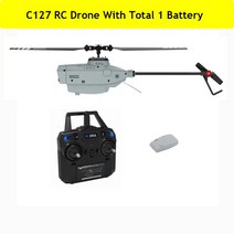 C127 센트리 헬리콥터 720P RC 드론 카메라 와이드 앵글 2.4GHz 6 축 Wifi 싱글 패들 스파이 장난감 선물용, [01] C127 Total 1Battery