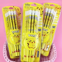 피카츄 캐릭터 연필 입학선물 초등학생 유치원 어린이 연필셋트 한 세트에 12자루 들어있어요.