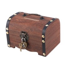 지폐저금통 특이한 금고 저금통 빈티지 보물 보관 상자 piggy bank Saving, 없음