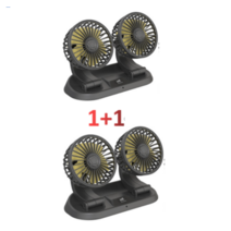 Hoyoiun 1+1 수동회전차량용선풍기 차량용 선풍기 더커진 5인치 3D듀얼수동회전 인증, 12V-점연기