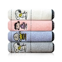 송월타월 스누피프렌지 30수 캐릭터 세면타월, 연회색