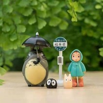 스튜디오 지브리 미니어처 귀여운 일본 만화 토토로 수지 장식 홈 룸 장식 카와이 액세서리 데스크 가든