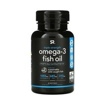 스포츠리서치 오메가3 피쉬 오일 트리플 스트렝스 1250mg 60소프트젤 TG EPA DHA 지방산 도코사헥사엔산 이피에이 에이코사펜타엔산 도코사헥사에노익산 아이코사펜타엔산, 60개, 1개