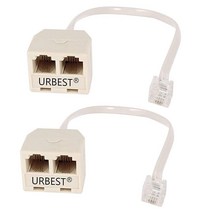 URBEST rj11 수-암 양방향 전화 스플리터 컨버터 케이블 2개