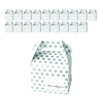 도나앤데코 도트 릴리 손잡이상자 20p + 루아 필기체 스티커 땡큐 화이트 6 x 4 cm 20p, 실버, 1세트