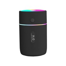 차량용가습기 미니 자동차 가습기 USB 초음파 에센셜 오일 디퓨저 스마트 정수기 홈 아로마 음이온 미스, 02 Black