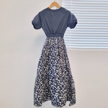 플라워 롱 원피스 3color / 데일리 레이어드 쉬폰 패턴원피스