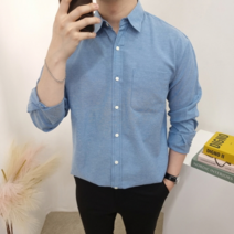 마이클로드기획 파스텔톤 5컬러 남자 포켓 옥스퍼드 기본 셔츠