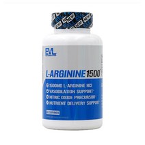 EVLution Nutrition 이볼루션 뉴트리션 L-아르기닌 HCI 1500 mg 50 서빙 100 캡슐
