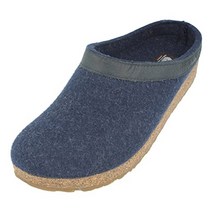 Haflinger 남녀공용 GZL 가죽 트림 그리즐리 클로그 체스트넛 울 시어링