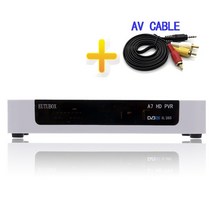 AV 리시버 eutubox a7 dvb s2 셋톱 tv 박스 위성 수신기 wifi 풀, 케이블로 a7 화이트, 오 플러그