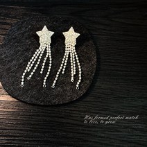 925 은 바늘 한국 동대문 과장 라인스톤 오점 별 귀걸이 술 얼굴 스키니 귀걸이 우신, 한 쌍의 귀걸이