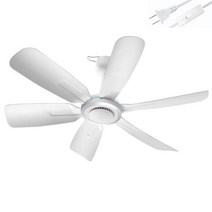 실링팬 천장 선풍기 셀프 설치 에어컨 공기순환팬미니 휴대용 천장 팬 220V 50Hz 벽걸이 벽 플러그 전, 한개옵션0