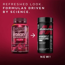 인터네셔널 버젼 ) 머슬테크 하이드록시컷 하드코어 엘리트 110캡슐 Muscletech Hydroxycut Hardcore Elite 110caps, 1병 ( 110정)