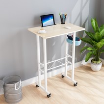 스티브데스크 19탄 수납바구니 무료증정 강의대 교탁 높이조절이아닌 높이고정 튼튼 스탠딩책상, 밀크