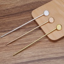 헤어 스틱 비녀 한복 머리 뒤꽂이 5 개/몫 라운드 Cabochon Base 3 색 구리 Hairpin 어 Hair Bridal 포크 액세서리 대 한 Women