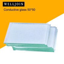 바나나잭 온도측정 프로브 오실로스코프 부품 50x50x1.1mm 미만 10 ohmsq 10pcs 실험실 투명 전도성 유리 인듐 주석 산화물 ito 유리 코팅 유리 호환, 없음