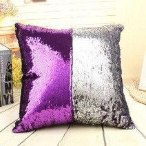 스팽글쿠션 변화 매직 투톤 홈 인테리어 쇼파 반전 카페 반짝이, 퍼플+실버
