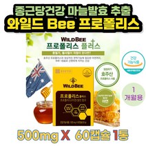 마늘발효 프로폴리스 와일드비 종근당건강 60캡슐 영양제 말토덱스트린 건조효모 산화아연 결정셀룰로오스 유당혼합분말 마늘발효추출물 스테아린산마그네슘 이산화규소
