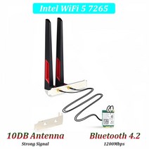 휴대용와이파이 와이파이에그 2박3일해외여행 10dbi 안테나 m.2 데스크탑 키트 intel wifi 6e ax210 wifi 6 ax200 7265ngw 무선 카드 블루투스, ac7265 데스크탑 키트