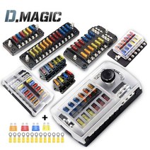 자동차 휴즈 박스 10종 모음 퓨즈 홀더 LED 소켓 케이스 차량 DIY, 6.접지형 12구 휴즈박스