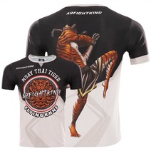 주짓수도복 주짓수 래쉬가드 ARFIGHTKING-MMA 타이거 무에타이 셔츠 래쉬 가드 권투 킥복싱 유니폼 체육