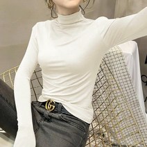 일월전빵 2p 가을겨울 무지 기모 목폴라 긴팔 티셔츠 B-C014
