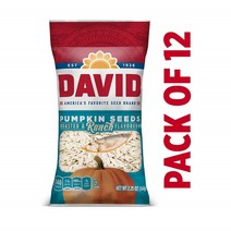 DAVID 데이비드 호박씨 64g 12봉 랜치 Roasted and Salted Ranch Pumpkin Seeds Keto Friendly 2.25 oz 12 Pack, 1set