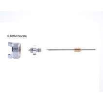 유압천공기0.8mm 1.0mm 미니 에어 페인트 스프레이 건 브러시 H-2000 전문 HVLP 노즐 MM/1.00 MM 도구, 02 0.8mm