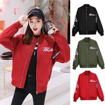 여성 항공 점퍼 잠바 여자 봄 가을 블루종 바람막이