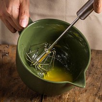 도자기저그 브런치 크리머 오브제 세라믹 베이킹 샐러드 핸들 그릇 믹싱, 500ml - 클레이 레드