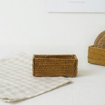 우드 라탄 코스터 보관함 티코스터 홀더 원형 컵받침대 수납 정리함 1개, 라탄 코스터 박스(단품)