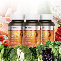 내츄럴플러스 9종 복합기능성 비타민B50 앤 C 1100mg, 1개, 90정