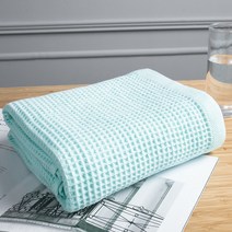 어스 원더 랜드 와플 체크 수건 32수 10장, 34*35cm  10장, 푸른