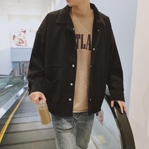 옷자락 [옷자락] 남자 베이직 2컬러 버튼 포켓 트러커 자켓