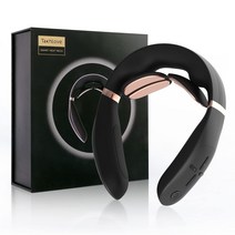 Tech Love Neck Pro 릴렉제이션기 4개 전극 EMS TENS 4종 모드 20단계 조정 수납 케이스 첨부 목 어깨 히트 넥 수온 열기 개폐 가능한 음성 가이드 USB 충전식 경량 남녀 겸용 아버지의 날 생일 선물 선물 블랙