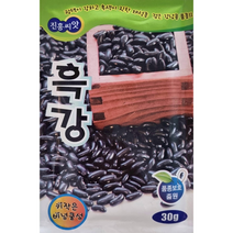 흑강 강낭콩씨앗30g 진흥종묘 광택이 강하고 흑색이 진한 왜성종 검은 강낭콩 품종, 1개