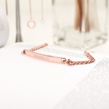 이니셜 각인 슬림팔찌