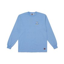 BEN DAVIS 벤데이비스 화이트라벨 스트릿 롱 슬리브 티셔츠 스카이블루