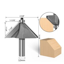 1pc 45 Deg Chamfer 커터 라우터 비트 목재 CNC 목공 도구 Two Flute Endmill - 6mm 12mm Shank, [20] NO20