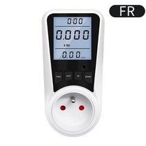 나인틴 디지털 전력계 AC EU LCD 전기 소비 전력량 Kwh 에너지 계량기 FR US BR 전력 분석기, [03] FR Plug, FR Plug