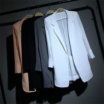 weihan여성 여름 쉬폰 정장 자켓 캐주얼 7부 정장 가디건 빅사이즈