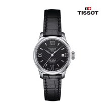 [티쏘(시계)] 티쏘 르로끌 블랙 여성 오토매틱 가죽시계 T41.1.123.57