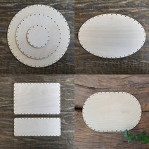 라탄합판 라탄 자작나무 바닥 판 UV코팅 수업용 프리미엄, 30x20cm, 타원형