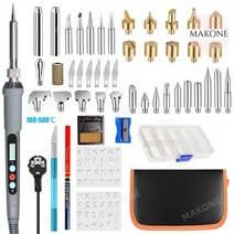 우드버닝펜 우드버닝툴 온도조절 인두기 공예용 그래피 DIY 목공 툴 세트 모음, LCD D세트, 1개