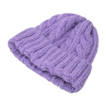 라핑 알파카 꽈배기 롱비니 겨울 니트 아크릴 무지 베이직 스키장모자