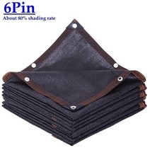 농업용차광막 햇빛차단막 몽골 운동회 천막 원단 3 6 12 핀 black hdpe anti uv sun shade net 전망대 보호소 야외 pergola 캐노피 태양 덮개, 6핀 그물, 4mx8m