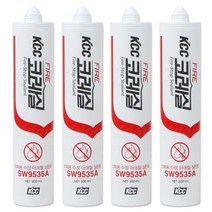 KCC 코레실 SW9535 방화용 수성 아크릴 실란트 방화구역 실링 실리콘 300ml, 회색 - 4개입