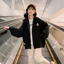 BOOMBOOM 여아 봄가을 후드집업 아동 유아 어린이 초등 키즈 쥬니어 후드티 후드상의 후드가디건 후드점퍼 여아 코트 오버핏120 130 140 150 160 170